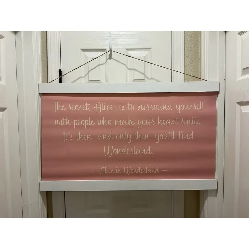 Alice in Wonderland Quote Hanging Banner
